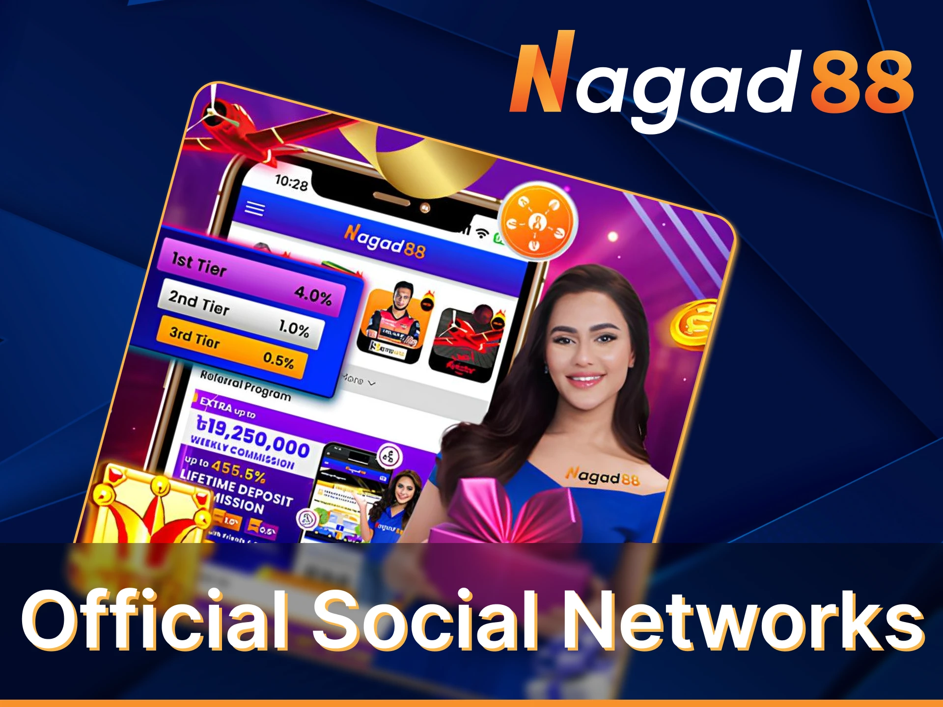 Stay connected with Nagad88 Nusrat Faria through her official social media.