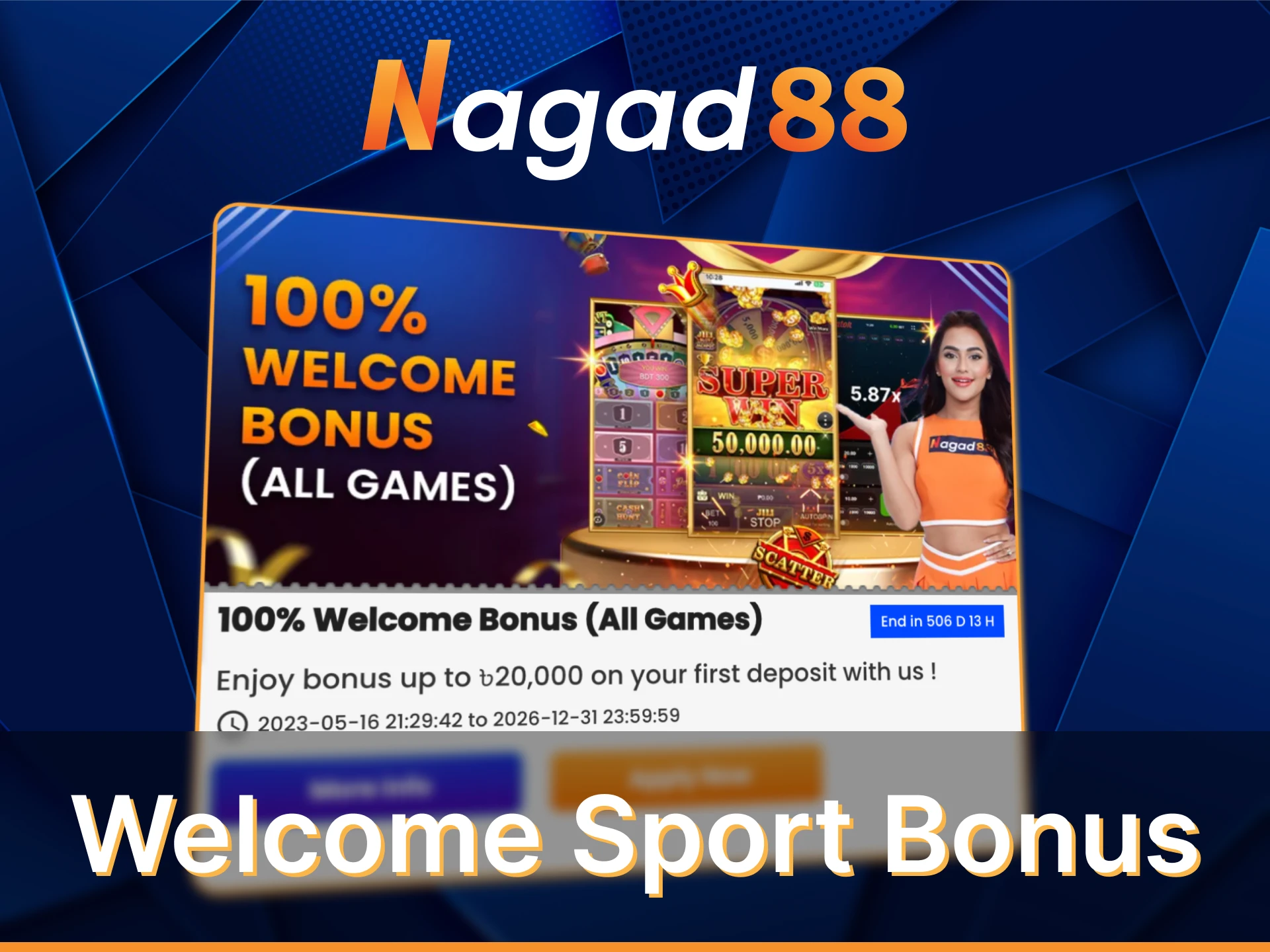 Take advantage of the welcome sport bonus from Nagad88 for betting.