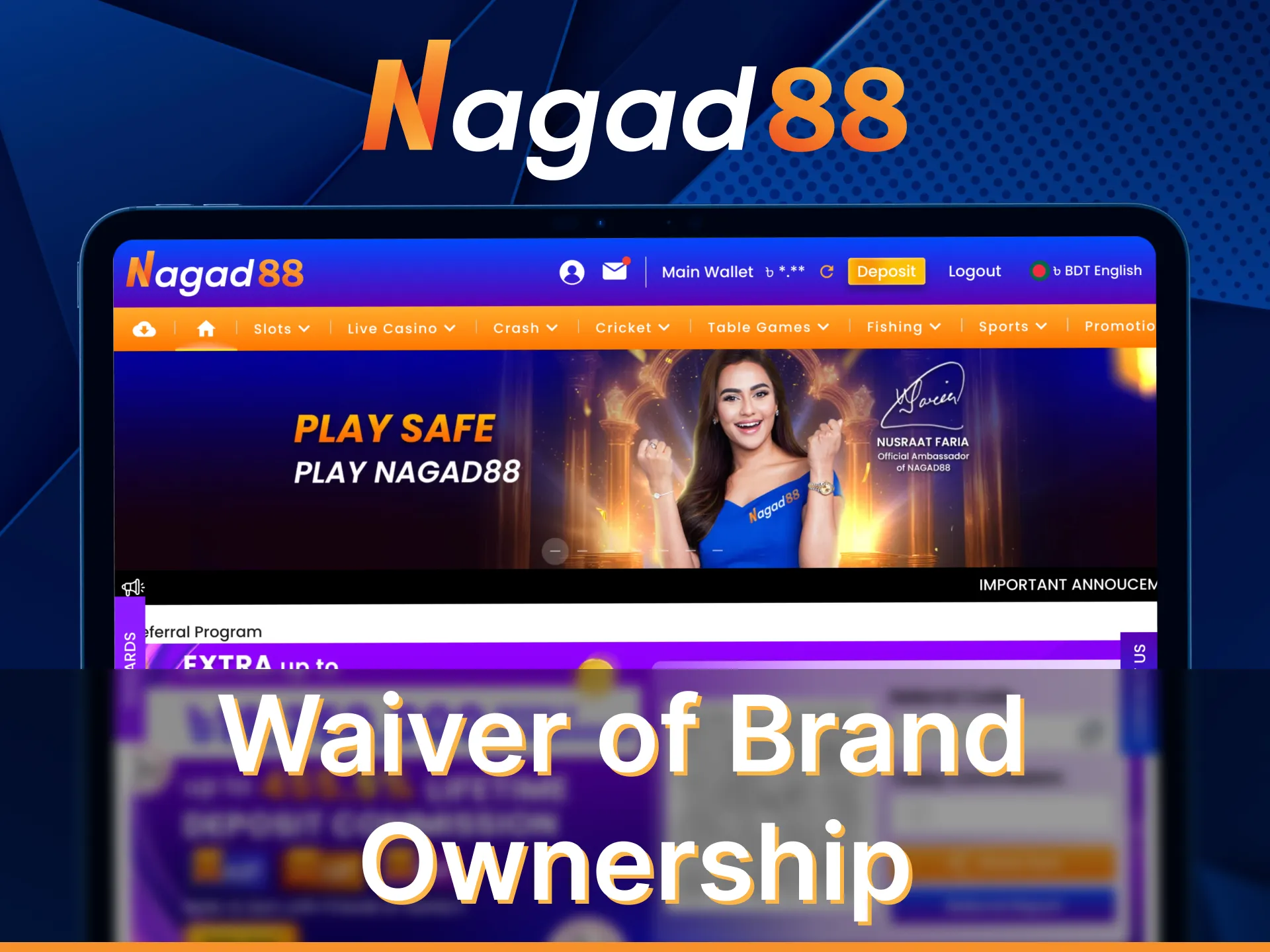 Learn about the rules for using and ownership of the brands on Nagad88.